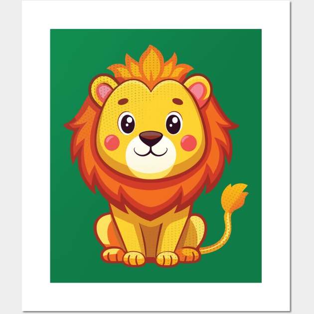 Cute Lion Wall Art by Surrealcoin777